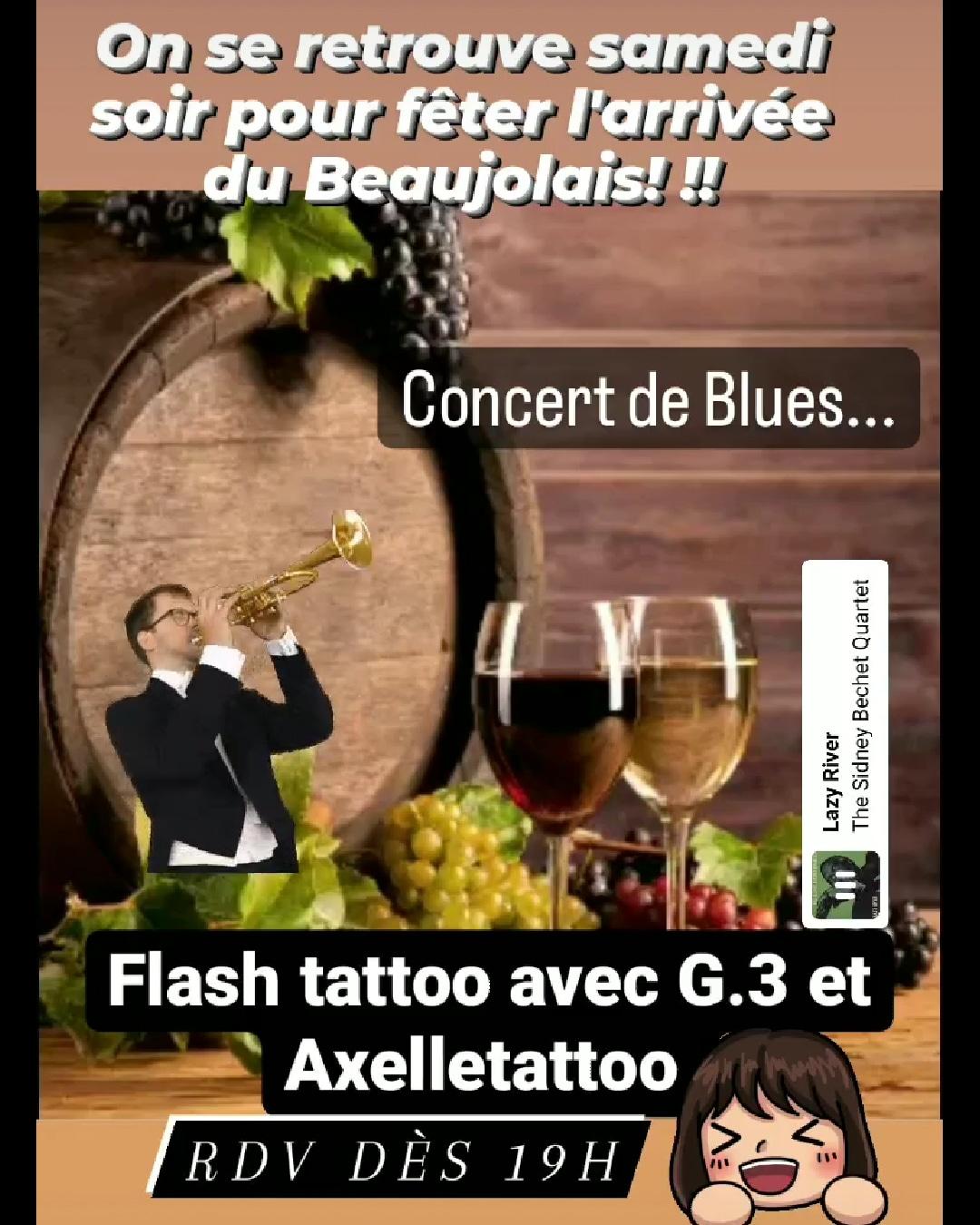 Soirée Beaujolais et concert de blues